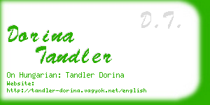 dorina tandler business card